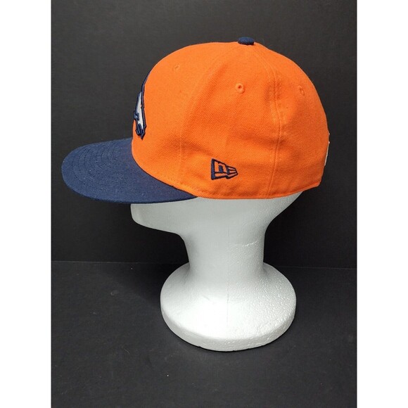 Denver Broncos New Era Fitted Hat Cap Orange Size 6 7/8 - Picture 3 of 9